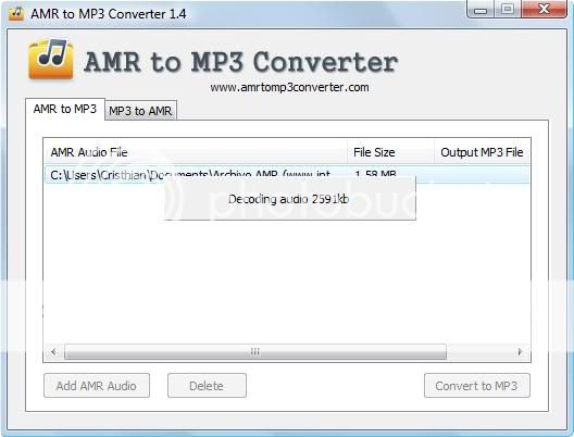 AMR to MP3 Converter amrtomp3converter Convertir audio AMR a MP3 o viceversa, con AMR to MP3 Converter