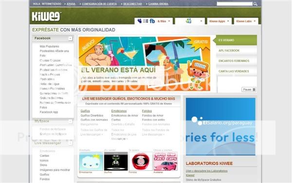 Kiwee kiweeCustom Kiwee, crea guiños, iconos, fondos para el Messenger y mucho más