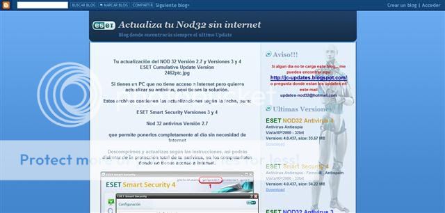 Actualizar NOD32 updatesnod32 Actualizar el antivirus NOD32 sin conexión a internet