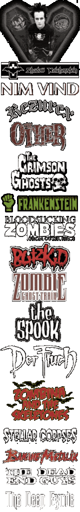 HORROR PUNK BANDS LOGOs